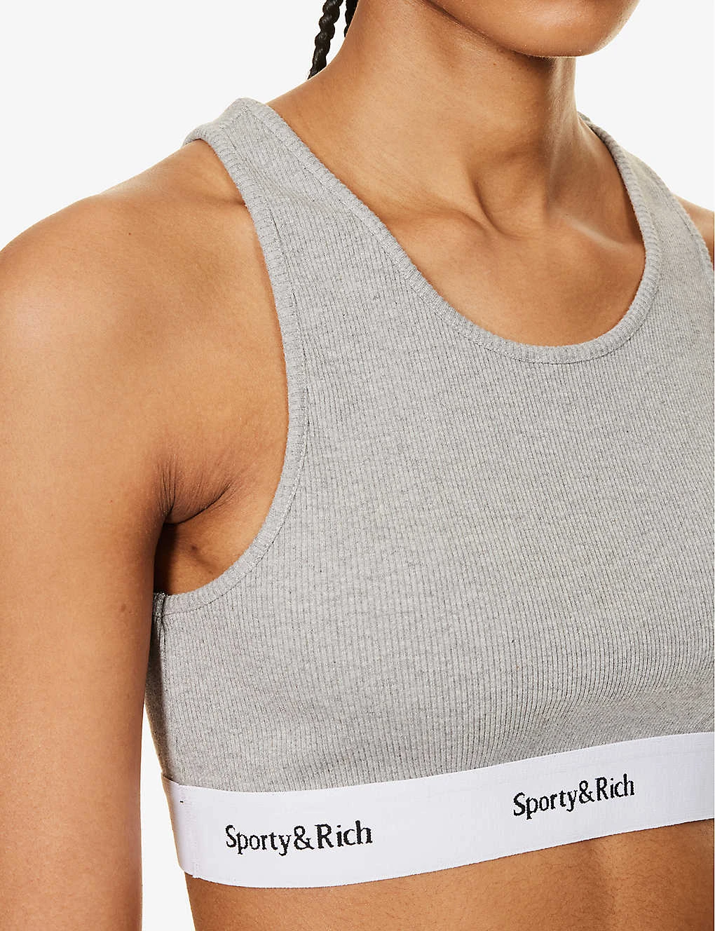 Serif Logo-underband Stretch-cotton Bralette 5 Serif Logo-underband Stretch-cotton Bralette - Image 5