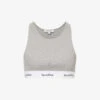 Serif Logo-underband Stretch-cotton Bralette