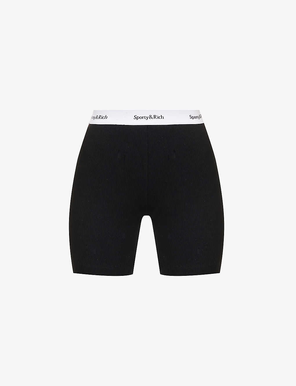 Serif High-rise Stretch-cotton Shorts 1 Serif High-rise Stretch-cotton Shorts