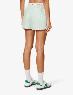 Logo-waistband Striped Tencel Boxer Shorts 8 Logo-waistband Striped Tencel Boxer Shorts -Reiss Shop R04205013 GREEN ALT03