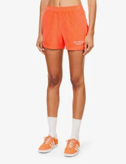 Terry Brand-embroidered Cotton-towelling Shorts -Reiss Shop R04205028 POMODORO ALT02