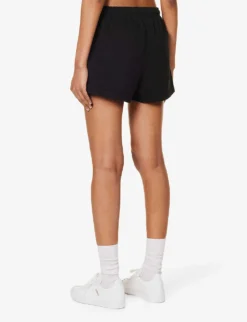 Hotel Disco Logo-print Mid-rise Cotton Shorts 8 Hotel Disco Logo-print Mid-rise Cotton Shorts -Reiss Shop R04205039 BLACK ALT03