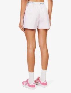 Oxford Striped Cotton Shorts 8 Oxford Striped Cotton Shorts -Reiss Shop R04205058 ROSE ALT03
