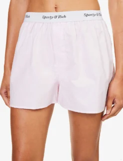 Oxford Striped Cotton Shorts 9 Oxford Striped Cotton Shorts -Reiss Shop R04205058 ROSE ALT04