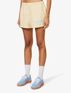 Wellness Ivy Disco Logo-print Cotton-jersey Shorts -Reiss Shop R04205109 ALMONDH2O ALT02