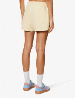 Wellness Ivy Disco Logo-print Cotton-jersey Shorts -Reiss Shop R04205109 ALMONDH2O ALT03