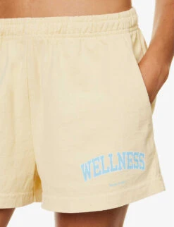 Wellness Ivy Disco Logo-print Cotton-jersey Shorts -Reiss Shop R04205109 ALMONDH2O ALT04