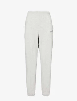 Italic Logo-print Relaxed-fit Stretch-cotton Jogging Bottoms