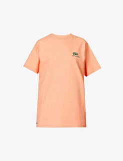 Lacoste X Sporty & Rich Play Brand-print Cotton-jersey T-shirt
