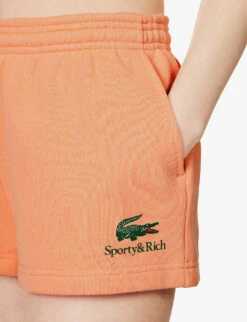 Lacoste X Sporty & Rich Disco Brand-print Cotton-jersey Shorts -Reiss Shop R04205207 RECIFAL ALT04