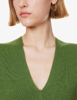 ME AND EM V-neck Relaxed-fit Wool-blend Vest -Reiss Shop R04205689 GREEN ALT04