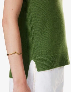 ME AND EM V-neck Relaxed-fit Wool-blend Vest -Reiss Shop R04205689 GREEN ALT05